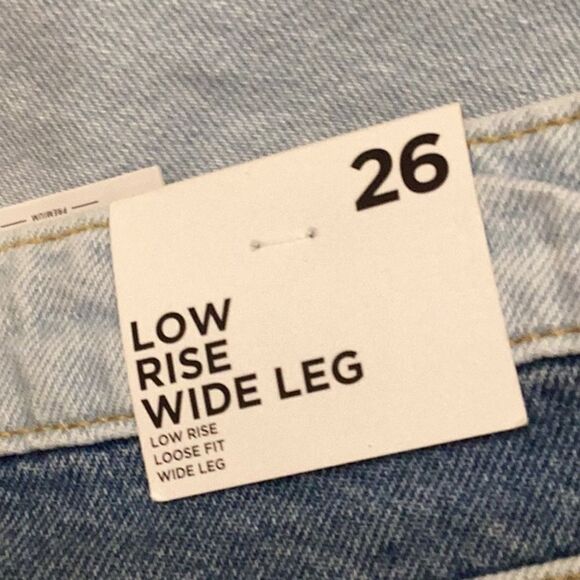 NWT Forever 21 Distressed Reworked Wide-Leg Jeans Sz 26 - Picture 6 of 14